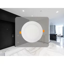   Beépíthető kör alakú LED panel 12W, 960 lm, 4000K természetes fehér, IP20, Ø168x19 mm - LPL123
