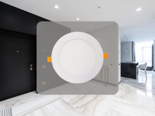 Beépíthető kör alakú LED panel 12W, 960 lm, 4000K természetes fehér, IP20, Ø168x19 mm - LPL123