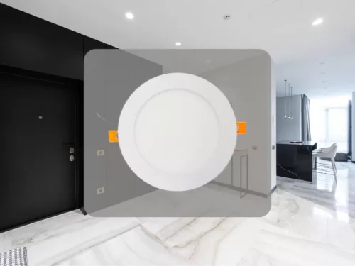 Beépíthető kör alakú LED panel 12W, 960 lm, 4000K természetes fehér, IP20, Ø168x19 mm - LPL123