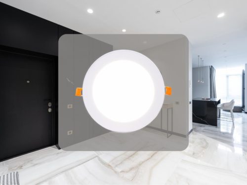 Beépíthető kör alakú LED panel 12W, 960 lm, 4000K természetes fehér, IP20, Ø168x19 mm - LPL123