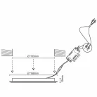 Beépíthető kör alakú LED panel 12W, 960 lm, 4000K természetes fehér, IP20, Ø168x19 mm - LPL123