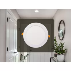   Beépíthető kör alakú LED panel 18W, 1520 lm, 4000K természetes fehér, IP20, Ø225x19 mm - LPL124