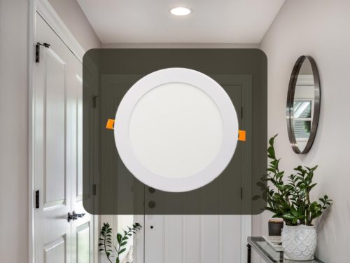 Beépíthető kör alakú LED panel 18W, 1520 lm, 4000K természetes fehér, IP20, Ø225x19 mm - LPL124