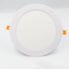 Beépíthető kör alakú LED panel 18W, 1520 lm, 4000K természetes fehér, IP20, Ø225x19 mm - LPL124