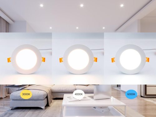 LED beépíthető panel 6W, 420 lm, 3000K-6500K, opál búra, AL anyag, WLAN+BT - LPL131W