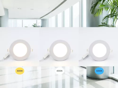 LED beépíthető panel Ø120x19mm 6W 3000K-4000K-6000K IP20 - LPL131