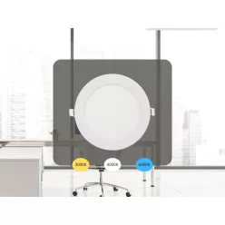   LED beépíthető panel Ø168x19mm 12W 3000K-4000K-6000K IP20 - LPL133