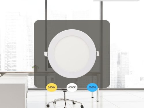LED beépíthető panel Ø168x19mm 12W 3000K-4000K-6000K IP20 - LPL133