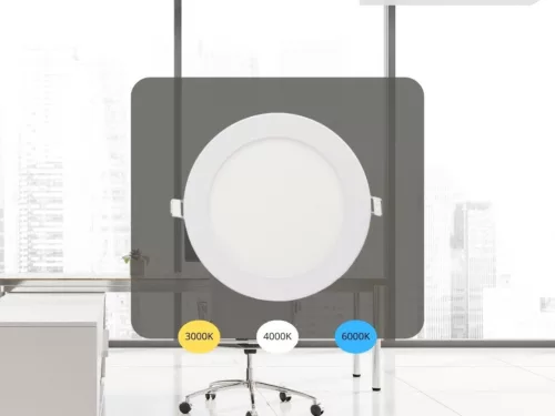 LED beépíthető panel Ø168x19mm 12W 3000K-4000K-6000K IP20 - LPL133