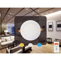   LED beépíthető panel 12W, 1200 lm, 3000K-6500K, opál búra, AL anyag, WLAN+BT - LPL133W