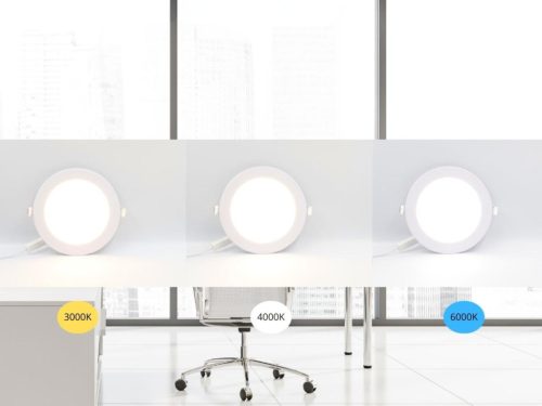 LED beépíthető panel Ø168x19mm 12W 3000K-4000K-6000K IP20 - LPL133