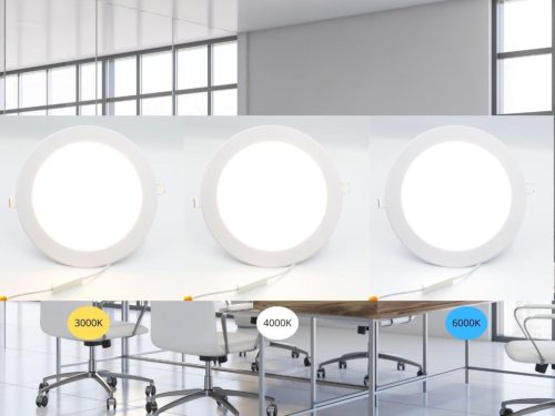 LED beépíthető panel Ø225x19mm 18W 3000K-4000K-6000K IP20 - LPL134