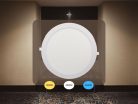 LED beépíthető panel Ø300x19mm 24W 3000K-4000K-6000K IP20 - LPL135