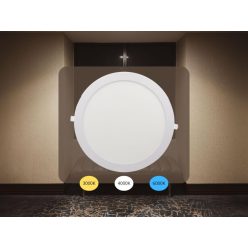   LED beépíthető panel Ø300x19mm 24W 3000K-4000K-6000K IP20 - LPL135