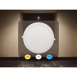   LED beépíthető panel Ø300x19mm 24W 3000K-4000K-6000K IP20 - LPL135