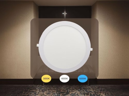 LED beépíthető panel Ø300x19mm 24W 3000K-4000K-6000K IP20 - LPL135