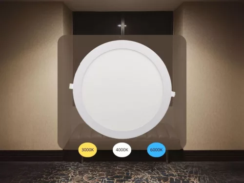 LED beépíthető panel Ø300x19mm 24W 3000K-4000K-6000K IP20 - LPL135