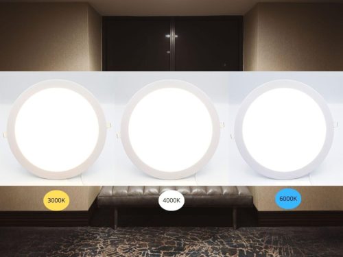 LED beépíthető panel Ø300x19mm 24W 3000K-4000K-6000K IP20 - LPL135