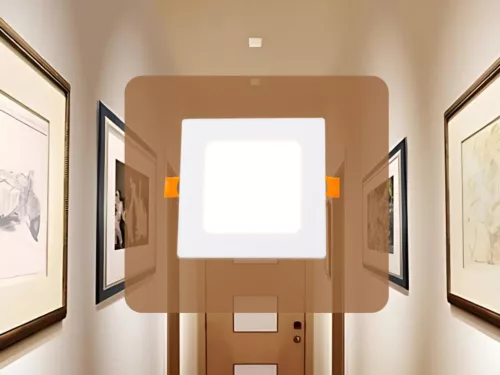 Beépíthető négyzet alakú LED panel 6W, 410 lm, 2800K meleg fehér, IP20, 120x120x19 mm - LPL211