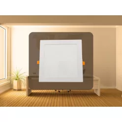  Beépíthető négyzet alakú LED panel 18W, 1510 lm, 2800K meleg fehér, IP20, 225x225x19 mm - LPL214
