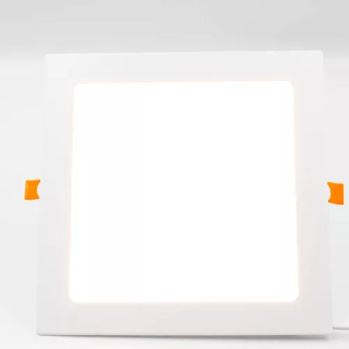 Beépíthető négyzet alakú LED panel 18W, 1510 lm, 2800K meleg fehér, IP20, 225x225x19 mm - LPL214