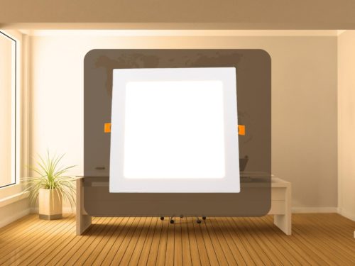 Beépíthető négyzet alakú LED panel 18W, 1510 lm, 2800K meleg fehér, IP20, 225x225x19 mm - LPL214