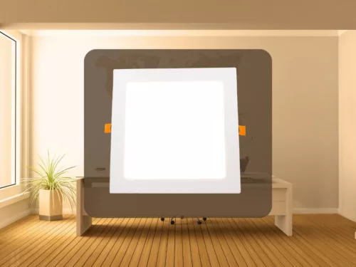 Beépíthető négyzet alakú LED panel 18W, 1510 lm, 2800K meleg fehér, IP20, 225x225x19 mm - LPL214