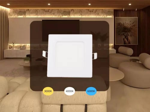 LED beépíthető panel 120x120x19mm 6W 3000K-4000K-6000K IP20 - LPL231