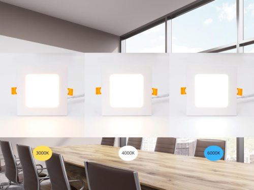 LED beépíthető panel 6W, 590 lm, 3000K-6500K, opál búra, AL anyag, WLAN+BT - LPL231W