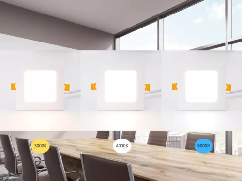 LED beépíthető panel 6W, 590 lm, 3000K-6500K, opál búra, AL anyag, WLAN+BT - LPL231W