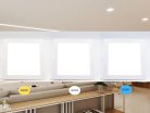 LED beépített panel 18W, 1520 lm, 3000K–6000K, IP20, opál búra, fehér alu – LPL234