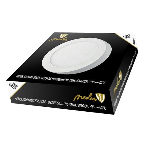 LED felületi panel 6W, Ø120x35mm, IP20, 4000K LPL321