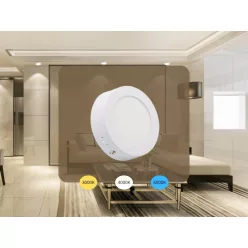   LED panel felületi Ø120mm 6W 3000K-4000K-6000K IP20 - LPL331