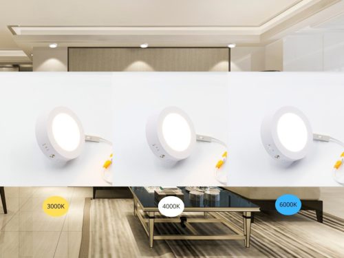 LED panel felületi Ø120mm 6W 3000K-4000K-6000K IP20 - LPL331