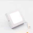 LED felületi panel 6W, 420 lm, 3000K–6000K, IP20, opál búra, fehér alu – LPL431