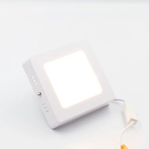 LED felületi panel 6W, 420 lm, 3000K–6000K, IP20, opál búra, fehér alu – LPL431