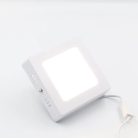 LED felületi panel 6W, 420 lm, 3000K–6000K, IP20, opál búra, fehér alu – LPL431