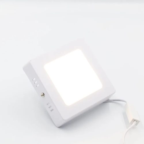 LED felületi panel 6W, 420 lm, 3000K–6000K, IP20, opál búra, fehér alu – LPL431