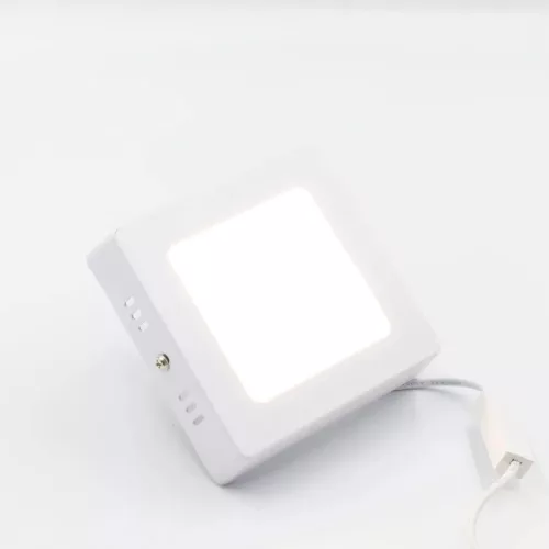 LED felületi panel 6W, 420 lm, 3000K–6000K, IP20, opál búra, fehér alu – LPL431