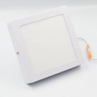 LED felületi panel 12W, 960 lm, 3000K–6000K, IP20, opál búra, fehér alu – LPL433