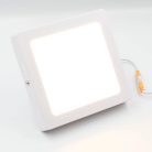 LED felületi panel 12W, 960 lm, 3000K–6000K, IP20, opál búra, fehér alu – LPL433
