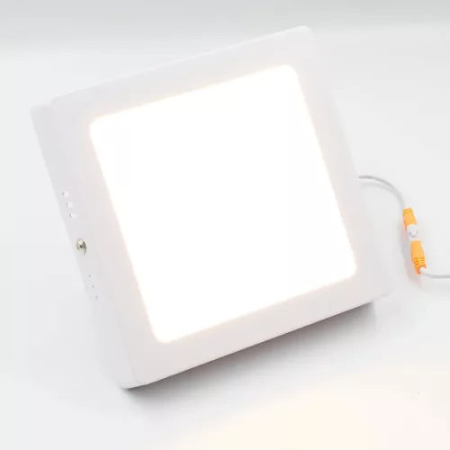 LED felületi panel 12W, 960 lm, 3000K–6000K, IP20, opál búra, fehér alu – LPL433