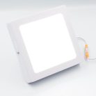 LED felületi panel 12W, 960 lm, 3000K–6000K, IP20, opál búra, fehér alu – LPL433