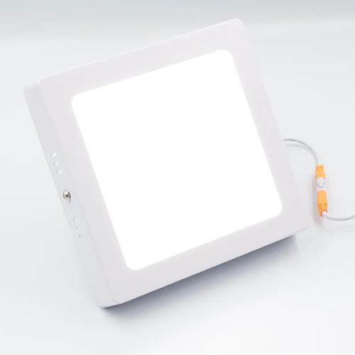 LED felületi panel 12W, 960 lm, 3000K–6000K, IP20, opál búra, fehér alu – LPL433