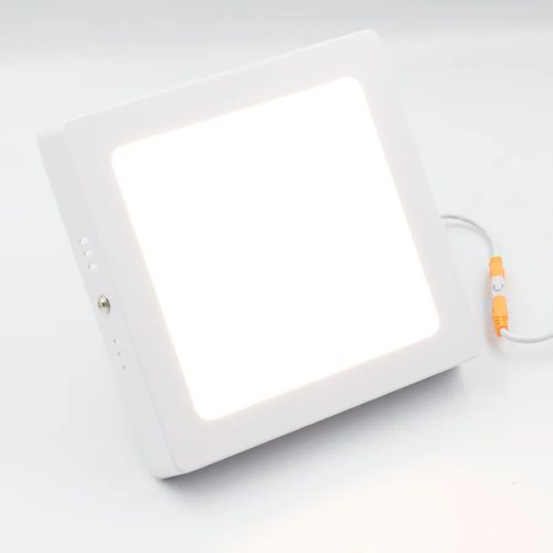 LED felületi panel 12W, 960 lm, 3000K–6000K, IP20, opál búra, fehér alu – LPL433