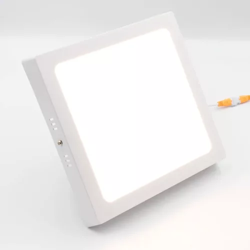 LED felületi panel 18W, 1520 lm, 3000K–6000K, IP20, opál búra, fehér alu – LPL434