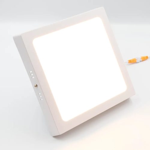 LED felületi panel 18W, 1520 lm, 3000K–6000K, IP20, opál búra, fehér alu – LPL434