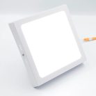 LED felületi panel 18W, 1520 lm, 3000K–6000K, IP20, opál búra, fehér alu – LPL434