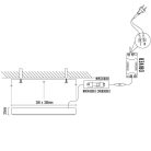 LED felületi panel 24W, 1850 lm, 3000K–6000K, IP20, opál búra, fehér alu – LPL435