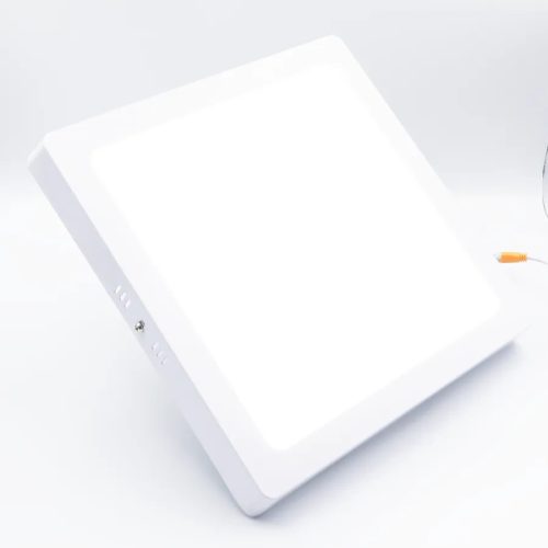 LED felületi panel 24W, 1850 lm, 3000K–6000K, IP20, opál búra, fehér alu – LPL435
